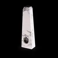 Flat head natural quartz white turquoise stone smoking crystal pipes